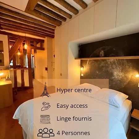 Apartment A Saint-paul En Plein Coeur Du Marais 4 Pers